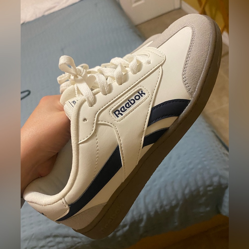 Reebok Classic White and Navy Shoes